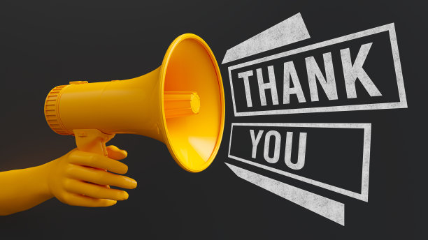 谢谢你从黑板背景上的黄色扩音器里出来图片下载