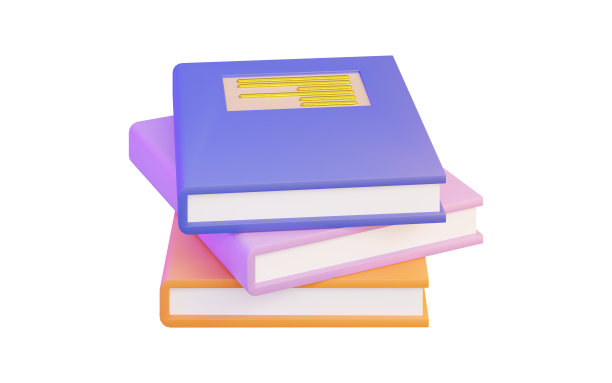 图书标志在白色背景的3d渲染概念教育学校大学图片下载