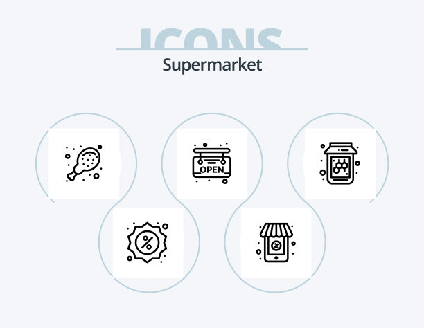 超市线图标包5图标设计货架图片下载