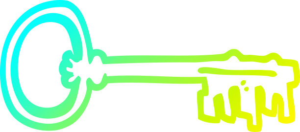 冷梯度线绘制卡通老键图片下载