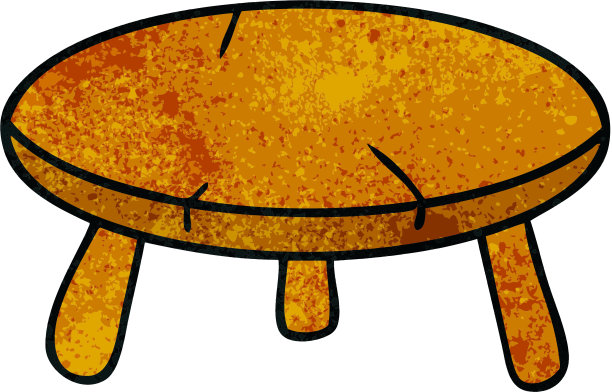 手绘纹理卡通涂鸦的木凳图片下载