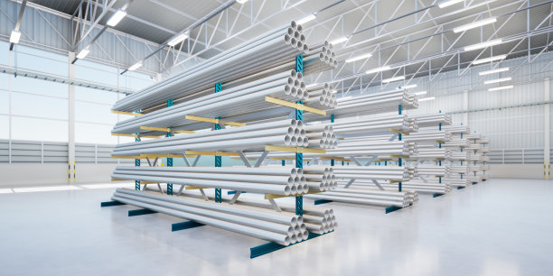 仓库钢管产品三维效果图。图片下载