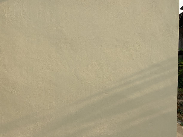 日出时家里奶油色墙上的自然树叶阴影图片下载