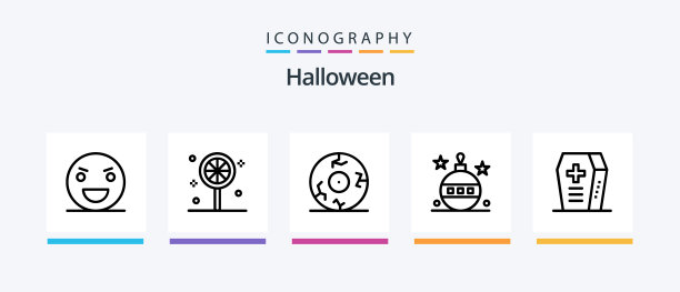 万圣节线5图标包包括节日图片下载