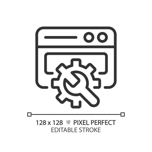 网站配置像素完美的线性图标图片下载