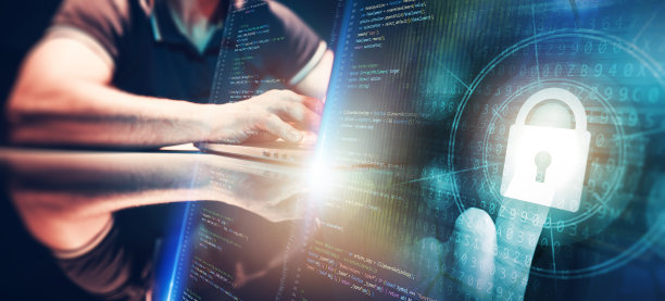 区块链软件应用程序开发人员概念背景图片下载