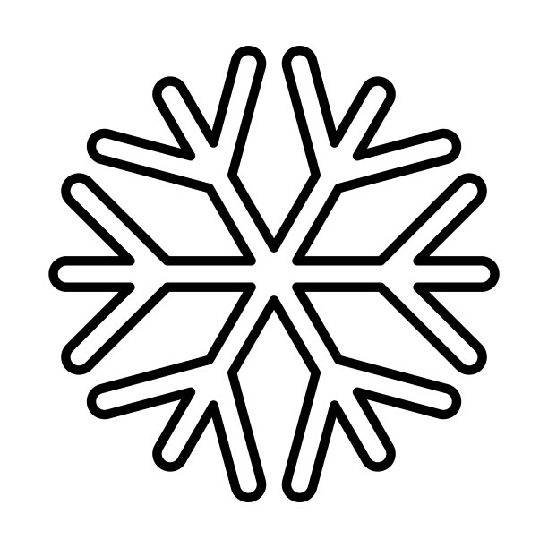 雪花图标，雪矢量，冬季插图图片下载