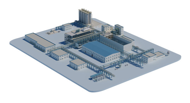 三维植物烟囱建造模型图片下载