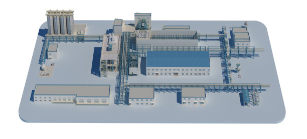 三维植物烟囱建造模型图片下载