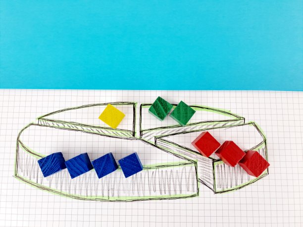 摘要多色三维甜甜圈饼图图片下载