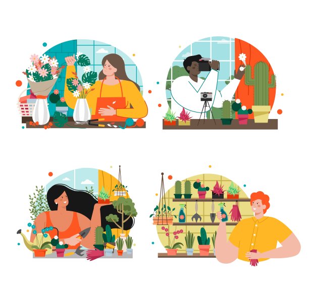 养花的人喜欢园艺和种植图片下载