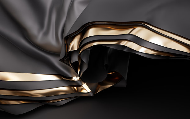 流波多层背景，三维渲染。图片下载