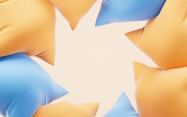 柔软充气抱枕，3d渲染。图片下载