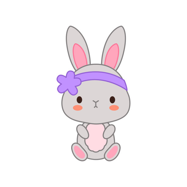 可爱的兔子可爱的复活节兔子女婴发带。图片下载