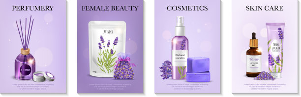 逼真的薰衣草套装图片下载