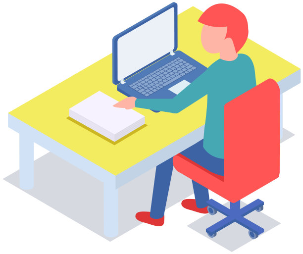 西装革履的商人企业家在办公桌前工作。男子用笔记本电脑上网图片下载