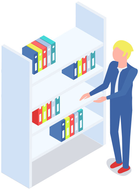 学生在图书馆书架旁取书的图标图片下载