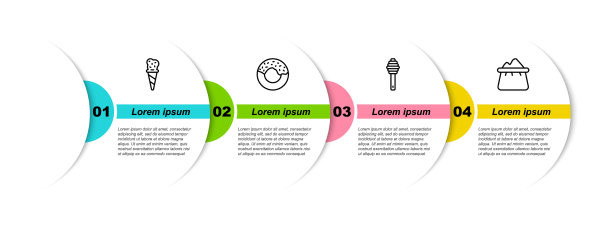在华夫蛋筒甜甜圈蜂蜜中放置线冰淇淋图片下载