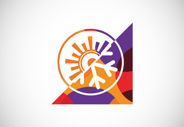 空调低聚标志标志符号。冷热符号图片下载