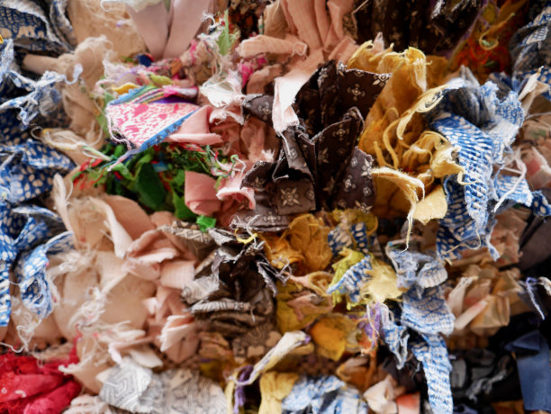 近距离彩色织物地毯，壁纸背景。图片下载