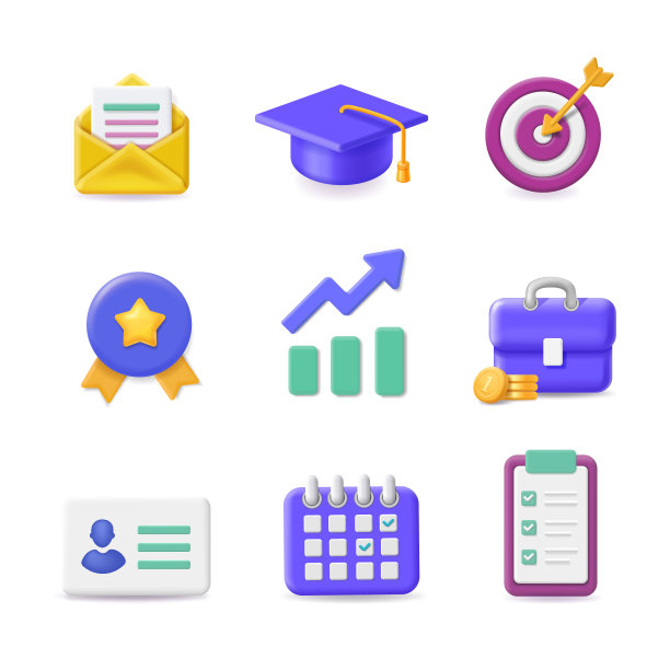 商务生涯工作图标集，职业教育图片下载