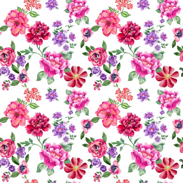 水彩花图案图片下载