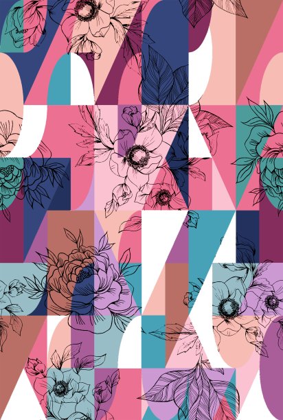 水彩花图案图片下载