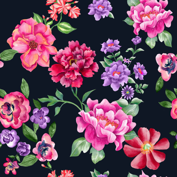 水彩花图案图片下载