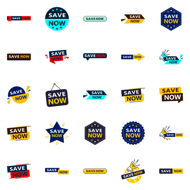 现在节省25醒目的印刷横幅图片下载