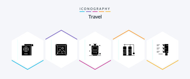 旅行25字形图标包包括旅行图片下载