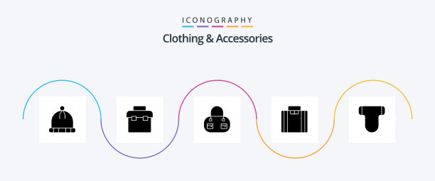 服装和配件雕文5图标包图片下载