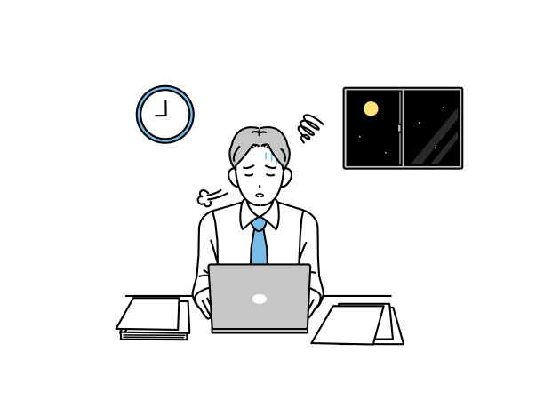 加班的男性上班族图片下载