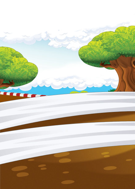 卡通场景与牧场农场场景在夏季插图儿童图片下载