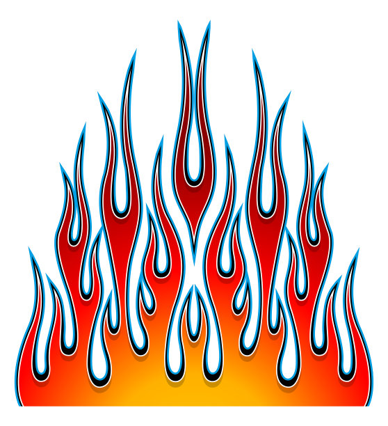 部落汽车引擎盖火焰赛车车身乙烯基贴纸矢量eps文件。发动机帽火焰跑车贴花。轿车、汽车、卡车、游艇、suv、摩托车坦克等装饰。图片下载