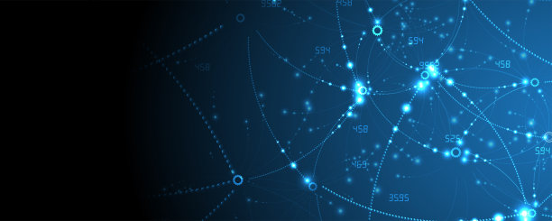 神经网络概念。用链接连接的单元格。高科技工艺。抽象的背景图片下载