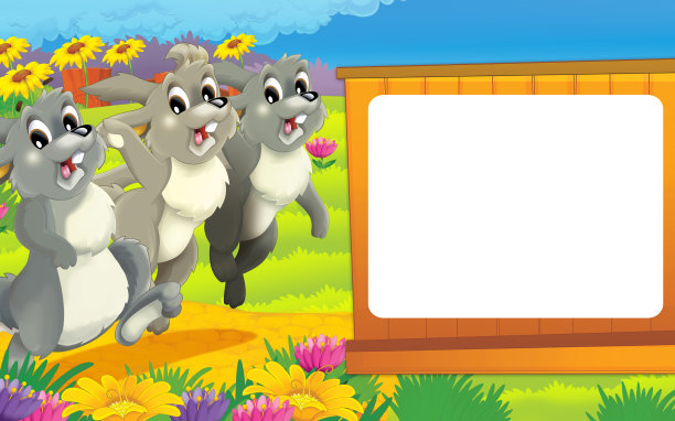 卡通场景与生活在牧场与不同的农场动物插图的孩子图片下载