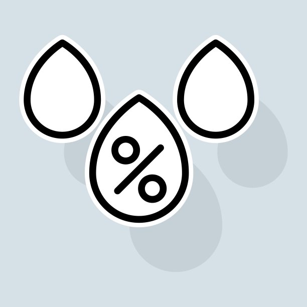 液滴百分比线图标。现金返还，计算器，收益，时间，年度，银行系统，折扣，贷款，存款，文件。钱的概念。矢量贴纸线图标在白色背景图片下载