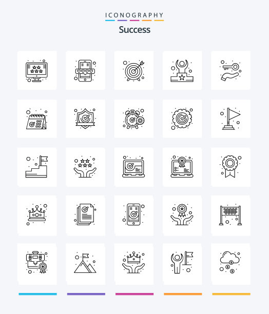 创意成功25个轮廓图标包等关键图片下载