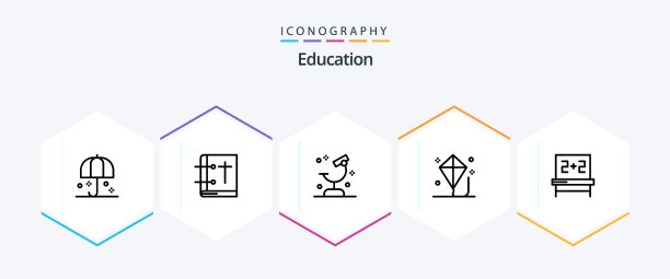 教育25线图标包包括风筝孩子图片下载
