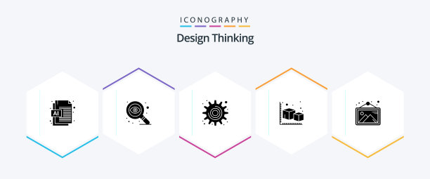 设计思维25字形图标包包括图片下载