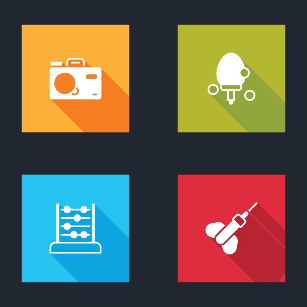 设置照片相机，球拍，算盘和镖箭图片下载