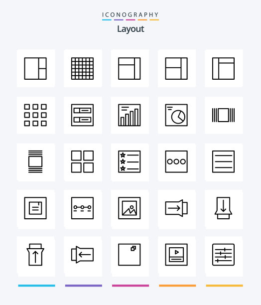 创意布局25个轮廓图标包等图片下载