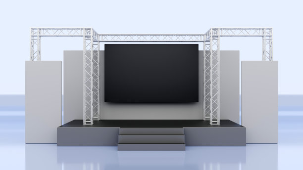 舞台表演及桁架搭建的三维渲染图片下载