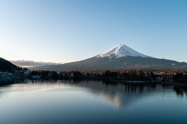 日出的富士山图片下载