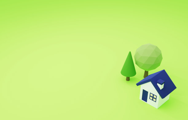 一个可爱的小房子的3d图像图片下载