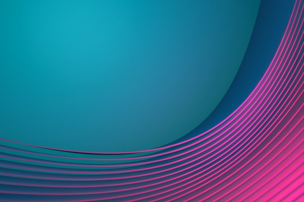 霓虹灯色彩照亮的3D未来主义形状。图片下载