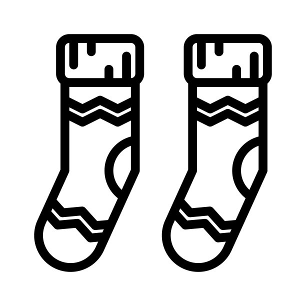 轮廓样式的袜子图标图片下载