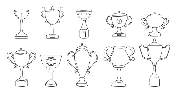 优胜者杯图标在涂鸦风格第一图片下载