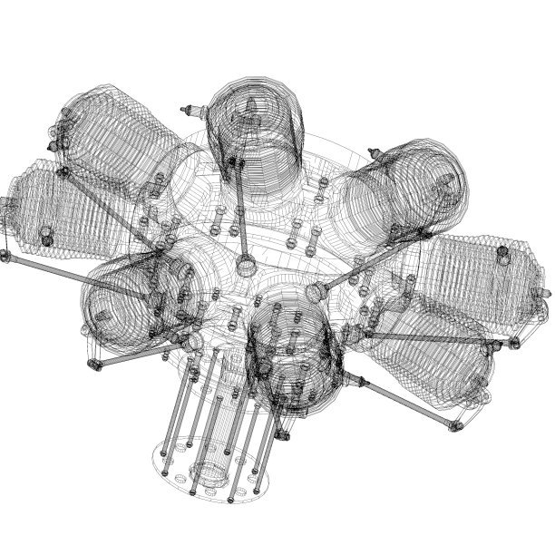 3 d演示。航空旋转发动机图片下载