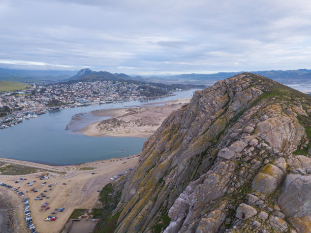 莫罗岩石鸟瞰图图片下载